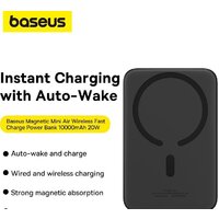 Baseus Magnetic Mini Air Wireless Fast Charge Power Bank 20W 10000mAh (черный) Image #10