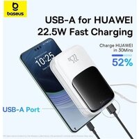 Baseus Qpow Pro+ Digital Display Fast Charge 22.5W 10000mAh (белый) Image #3