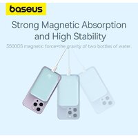 Baseus Magnetic Mini Air Wireless Fast Charge Power Bank 20W 10000mAh (голубой) Image #13