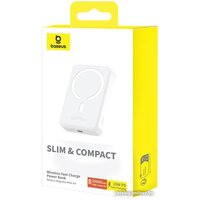 Baseus Magnetic Mini Air Wireless Fast Charge Power Bank 20W 10000mAh (белый) Image #19